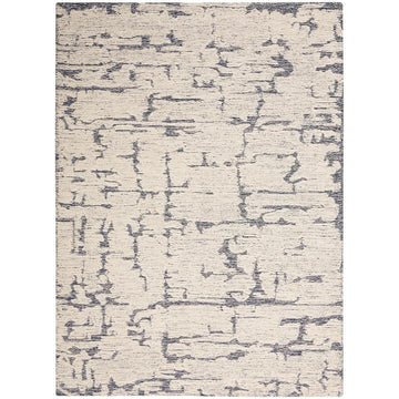 Calvin Klein CK009 Sculptural SCL01 Modern Abstract Broken Lines Carved Hand-Woven Soft Hi-Low Ribbed Textured Wool Loop Pile Ivory/Midnight Blue/Steel Blue/Charcoal Grey Rug-Calvin Klein-Rug Love - The Most Loved Rug Store